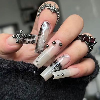 🎀[長さ出し] 120分以内: アートやり+ パーツ2個付け