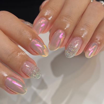 ♡オーロラ・ミラーネイル♡