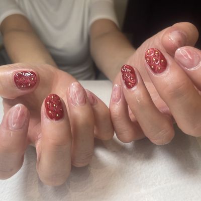 イチゴ🍓ミルクネイル💅