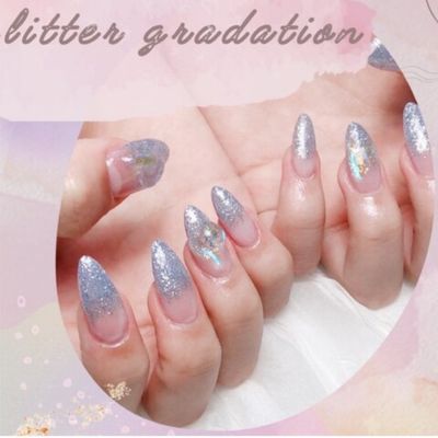 【爪先キラキラ★】ラメグラデーションネイル★
