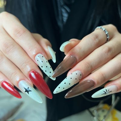 長さ出し10本＋当店人気定額デザインオフィスネイルニュアンス韓国可愛いトレンド