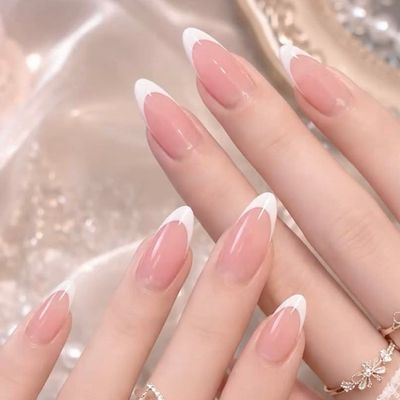 【Nova Basic】チップ長さだしフレンチネイル［ベースあり］美フォルム💖