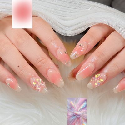 長さ出し　シンプルネイル　パーツ2本まで　小さいストーン無料