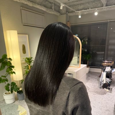 カット➕髪質改善ストレート➕ヘッドスパ付き