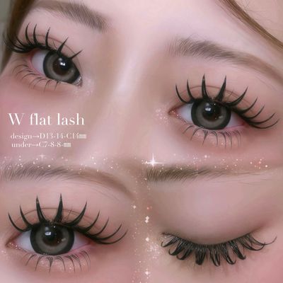 マツエク【LED】ダブルフラットラッシュ120束¥8500