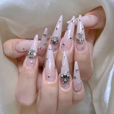 【チップ長さだし】💕ゴテゴテデザインパーツ無制限つけ放題 