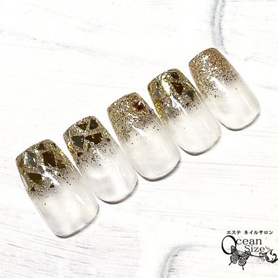 ✨【再来/他店フィルイン】✨キラっグラデーションデザインネイル