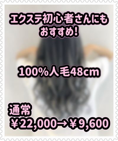 ピュアエクステ【人毛100%or最高級ファイバーMIX54cm】60枚〜100枚