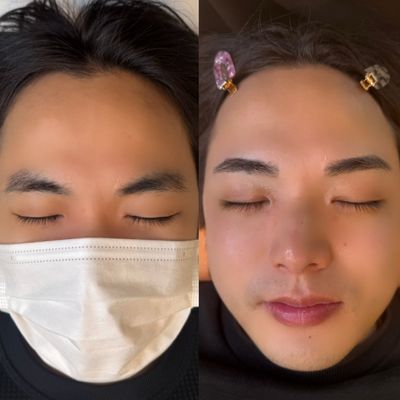 【メンズ歓迎クーポン】左右一ミリも狂わない眉毛WAX+毛流れ矯正 ¥11000