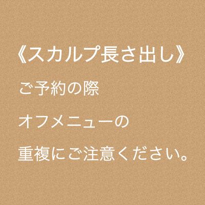 スカルプ長さ出し１〜2本