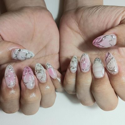 【長さだし10本/やり放題】ドライケア込み/持ち込みデザイン/ジェルスカルプ