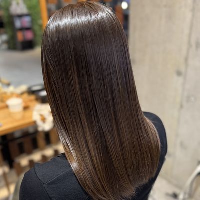 カット＋髪質改善ストレート＋髪質改善カラー＋保湿TR