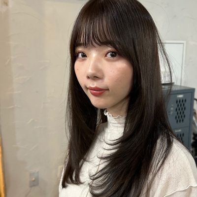 韓国風ヘアカット+ケアトリートメントストレート+カラー+ケアトリートメント