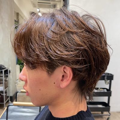 【1日3組限定クーポン✨】骨格矯正メンズカット+フェザーパーマ+ケアトリートメン