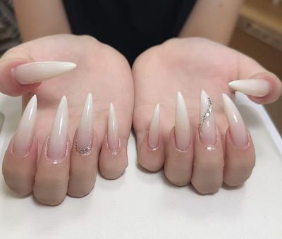 チップ長さだし10本持ち込みデザインシンプル￥12900