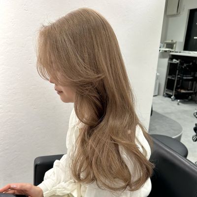 ケアブリーチWカラー+高補修TR ¥16000