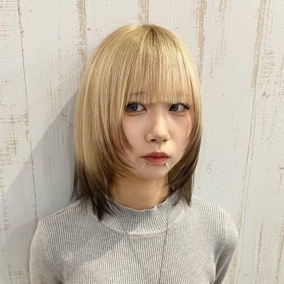 【リタッチ幅3cm以下】リタッチブリーチ＋カラー