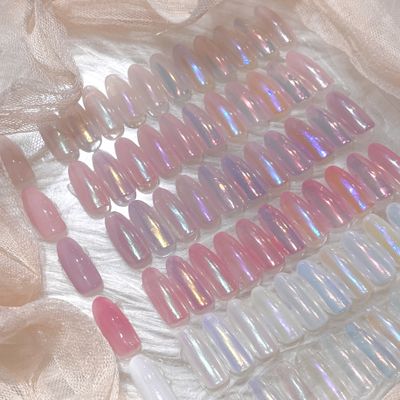 オーロラ ミラーネイル♡