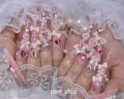 超ロング長さだし+10本ゴテゴテアート