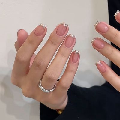 💙カラーベース➕ガラスフレンチ
