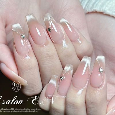 【ジェルオフ無料】ワンホンネイル/マグネットフレンチ7900円【HAND】