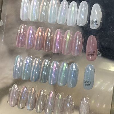 ツヤツヤオーロラミラーネイル¥7100