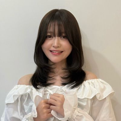 前髪縮毛矯正+前髪カット🧡