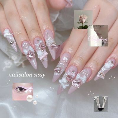 【Nailie限定♡ご新規様特別価格】チップ長さだし10本♡アートし放題