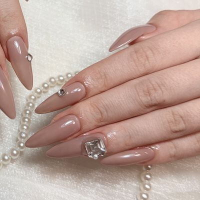 (オフ有)チップ長さだし💅ワンカラー/マグネットジェルネイル　