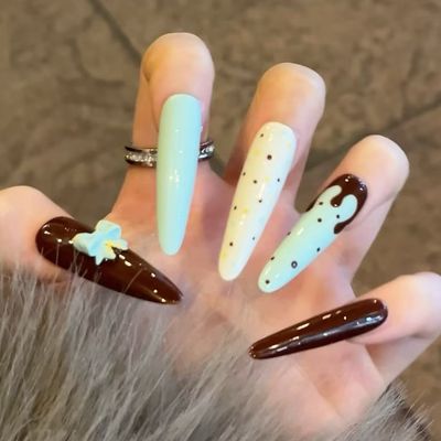チョコレート風ネイル✨