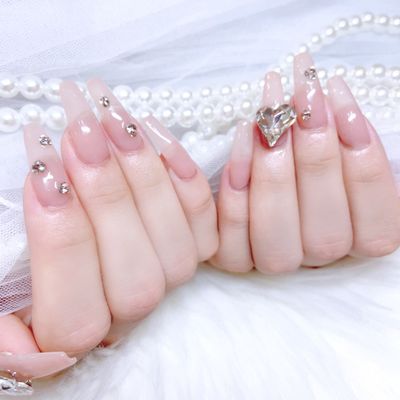 【自店4週間以内オフ無料🌟】長さだし10本＋ワンカラーorラメグラ💅🏻