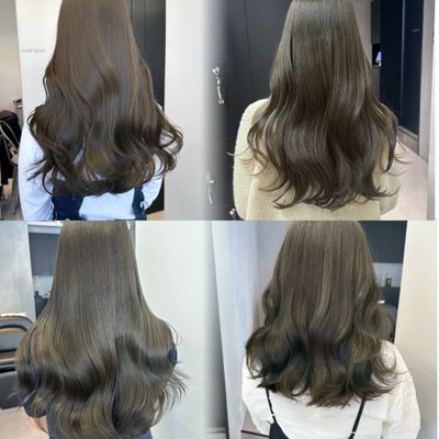 透明感カラー+内部補修トリートメント