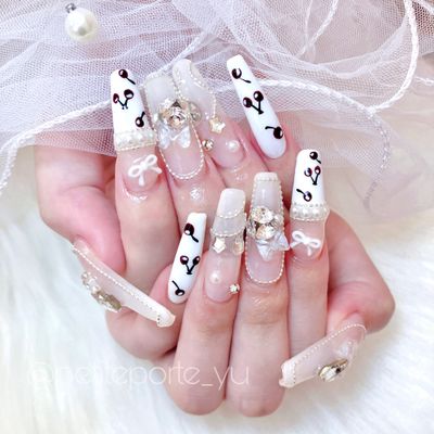 【 オフ無料🌟 】ダメージケア長さだし10本＋持ち込み10本アート💅🏻💖🌈💎✨