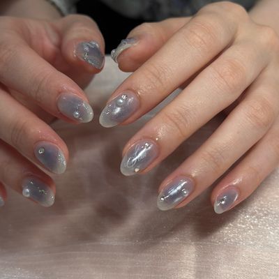 ・グラデカラー+水光magnet nail・