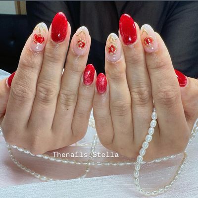 [[自爪長さ0,5mmまでマグネット🧲ネイルミラー簡単アート2本まで持ち込みです。