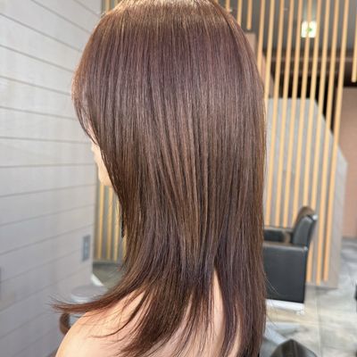 《黒木指名》カット+酸性ストレート+トリートメント