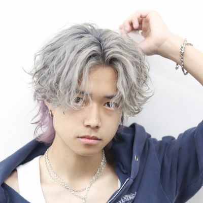 【レイリー限定】代表メンズカット&ホワイトブリーチ&透明感カラー!tr付き!