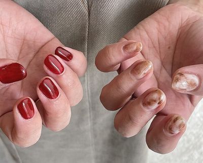 ニュアンスデザイン⭐︎自爪に優しいパラジェル施術。