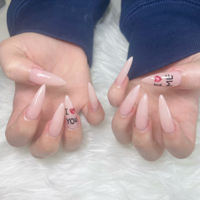 長さだし、2本アート(ストーン、パーツ付け放題)8900