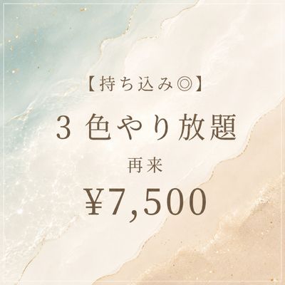 【持ち込み◎】3色やり放題