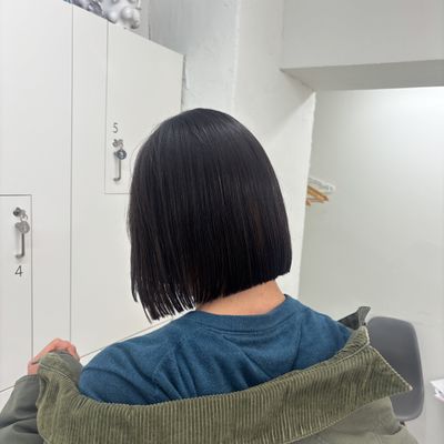 【新規限定】ぱつっときりっぱなしボブカット✨＋縮毛矯正