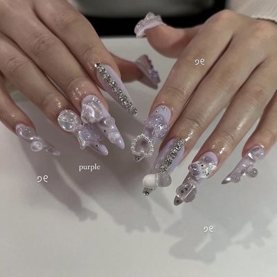 チップ長さ出し10本＋ワンカラー＋パーツ付け放題✨