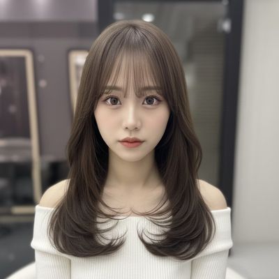 【人気No.1】韓国風小顔カット＋カラー＋オージュア超音波TR ￥12980