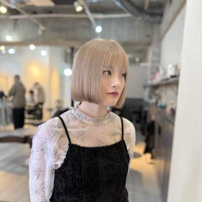 リタッチブリーチ+カラー+カット+選べるトリートメント