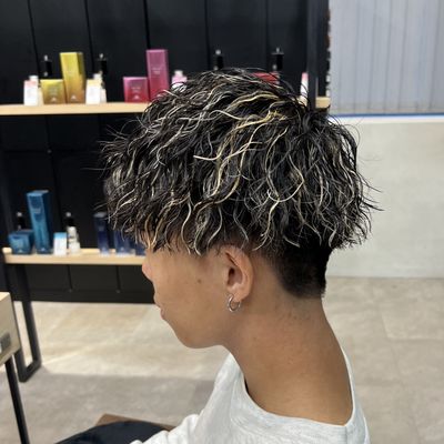 【メンズ限定】カット➕ハイライト➕ツイストスパイラルパーマ
