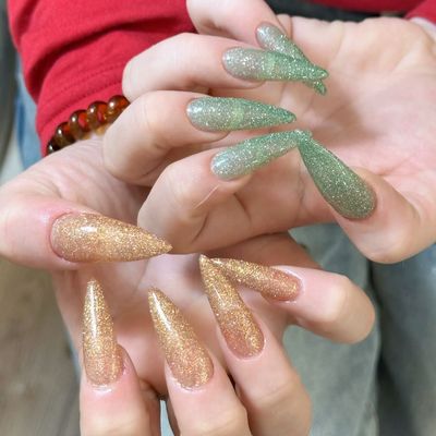 (長さ出し10本)ワンカラーラメ🫧