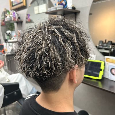 ✨メンズカット+メッシュキャップハイライト✨