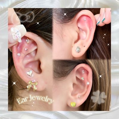 耳つぼジュエリーモデル💎(両耳10個迄)