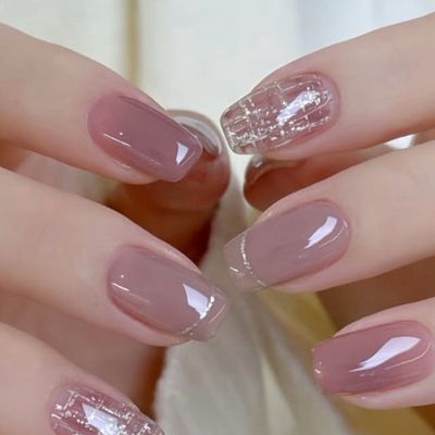 パーツ2つ無料✨️ツイードネイル🧸⸝⋆*
