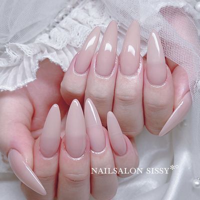 ハーフチップ長さだし🎀ワンカラーorラメグラデーション